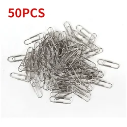 Premium Metal Silver Paper Clips for Office and School Supplies (50PCS)