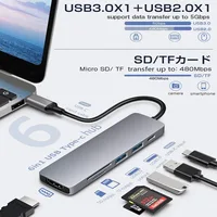 USB 3.0 Type-C Hub To HDMI Adapter 4K Thunderbolt 3 USB C Hub with Hub 3.0 TF SD Reader Slot PD for MacBook Pro/Air/Huawei Mate - Image 4