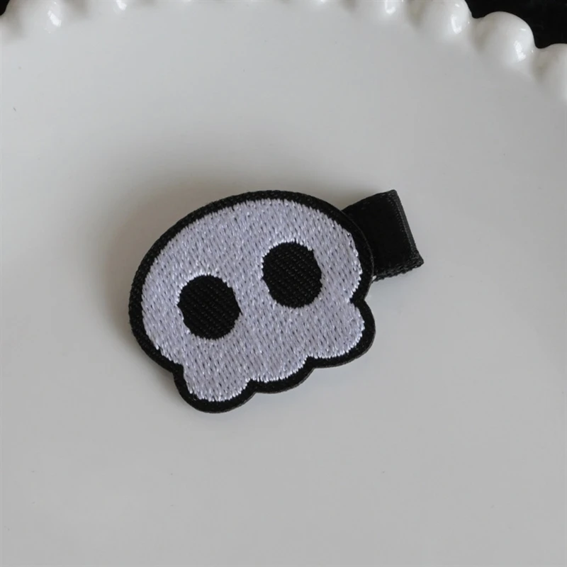 Y2K Haarspange Totenkopf Haarspangen Heiße Mädchen Pony Haarspange für Frauen Mädchen Halloween Fotografieren Pony Anti-Rutsch-Haarnadel – Detail 9