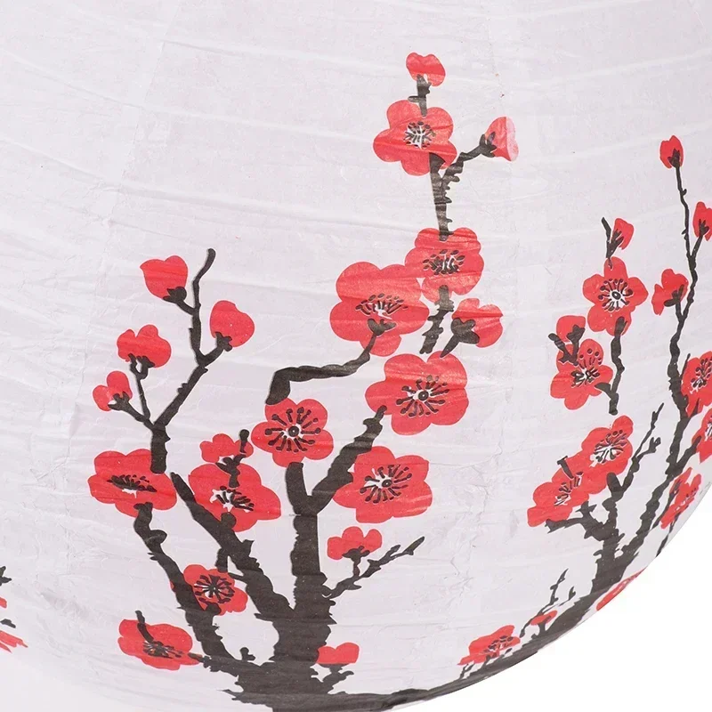 Japanese lantern 30CM Japanese style wedding birthday party Mid Autumn Festival handheld printed flower round lantern