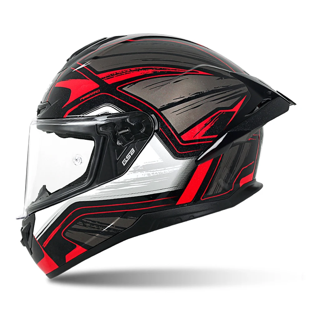 

Black Red Years Wear-Resistant Motocross Accessories Anti-Fall Protection Full Face Biker Kask Breathable Motorcycle Tail Helmet