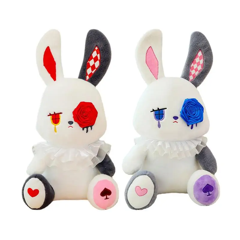 Halloween Rose sentimental rabbit plush doll Adorable Easter Bunny Plush Stuffed Toy cartoon animal Ornament for Kids and Adults bubble blower wand adorable animal automatic bubble blower 3pcs bubbles blower wand easter bubbles toy for kids bubble toys