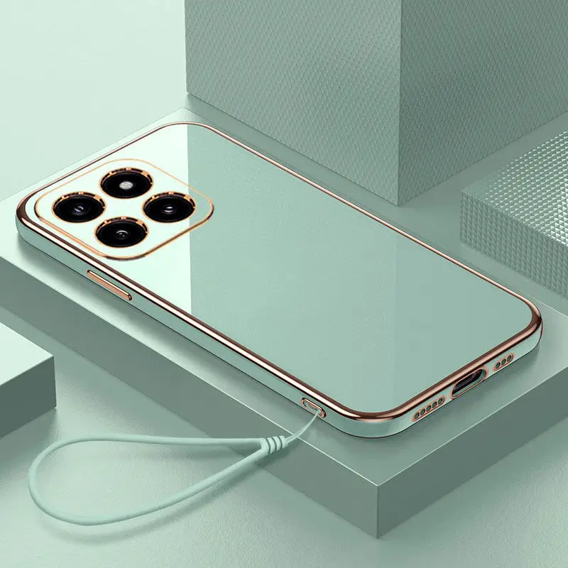 Enhanced Shockproof Silicone Back Cover with Electroplated Edges