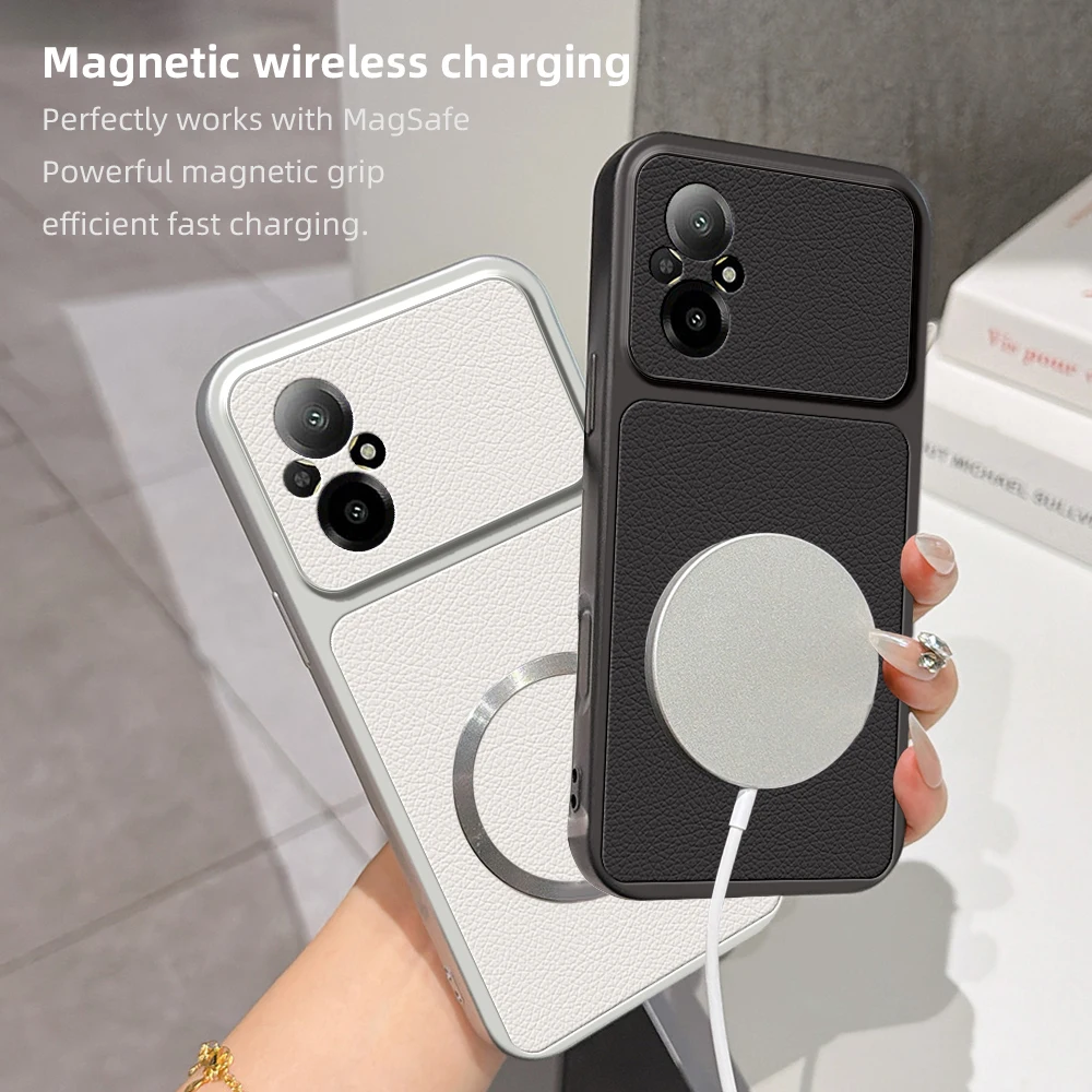 Luxury Leather Matte Magnetic Soft TPU Phone Case