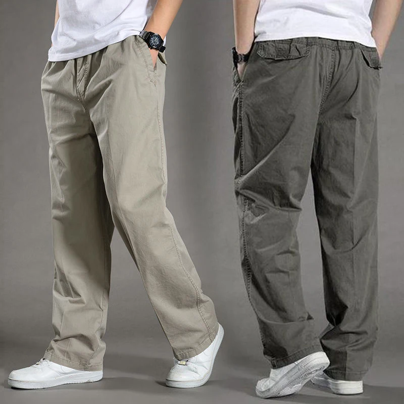 Men's Cargo Pants Sweatpants Loose Straight Pants Streetwear Male ...