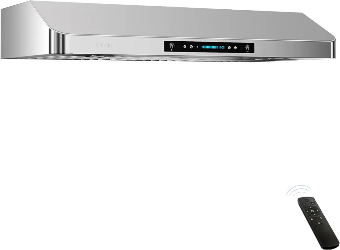 

IKTCH 30 Inch Under Cabinet Range Hood with 900-CFM, 4 Speed Gesture Sensing&Touch Control Panel, with 2 Pcs Baffle Filters