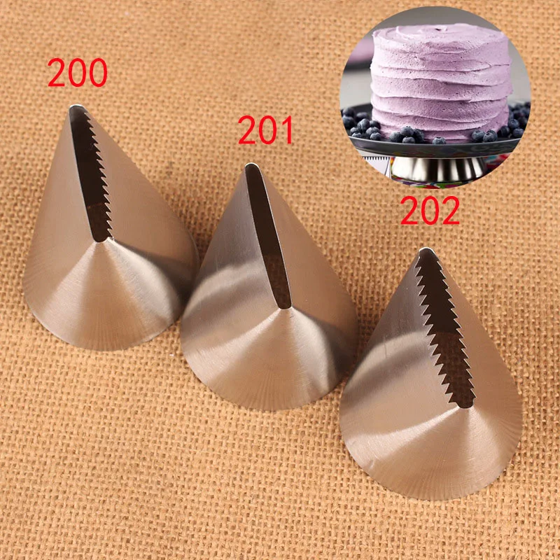 #200#201#202 Extra Large Stainless Steel Cream Cake Nozzle Icing Piping Nozzles Fondant Pastry Tip Decoration Baking Tool