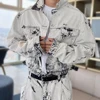 Mens Denim Sets Y2k Tie-Dye Jacket Trousers Spring Streetwear Fashion Trends Youth Campus Performance Sets Men'S Clothing 2025 1