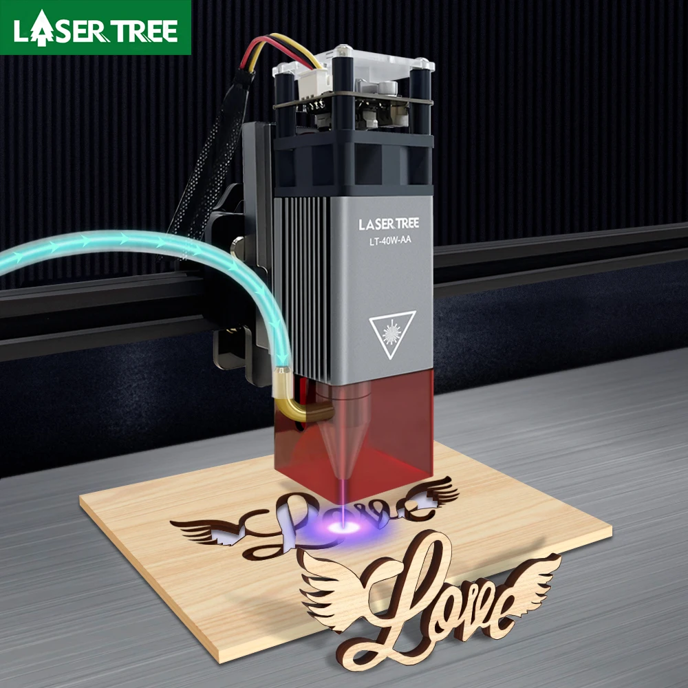 Laser Module LASER TREE 40 W, 45 mm, Fixed Focus Balance Engraving and 450 nm Cutting Head