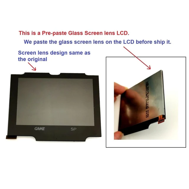 New GBA SP Replacements IPS Drop in Laminated LCD Mod Kits Screen for Gameboy  Advance SP 3D Shell - AliExpress