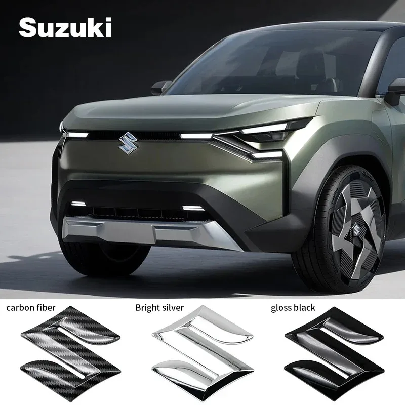 스즈키 짐니 그랜드 비타라 XX4 스위프트 알토 S 로고 자동차 스타일링 프론트 라디에이터 그릴 배지 리어 트렁크 엠블럼 스티커 액세서리