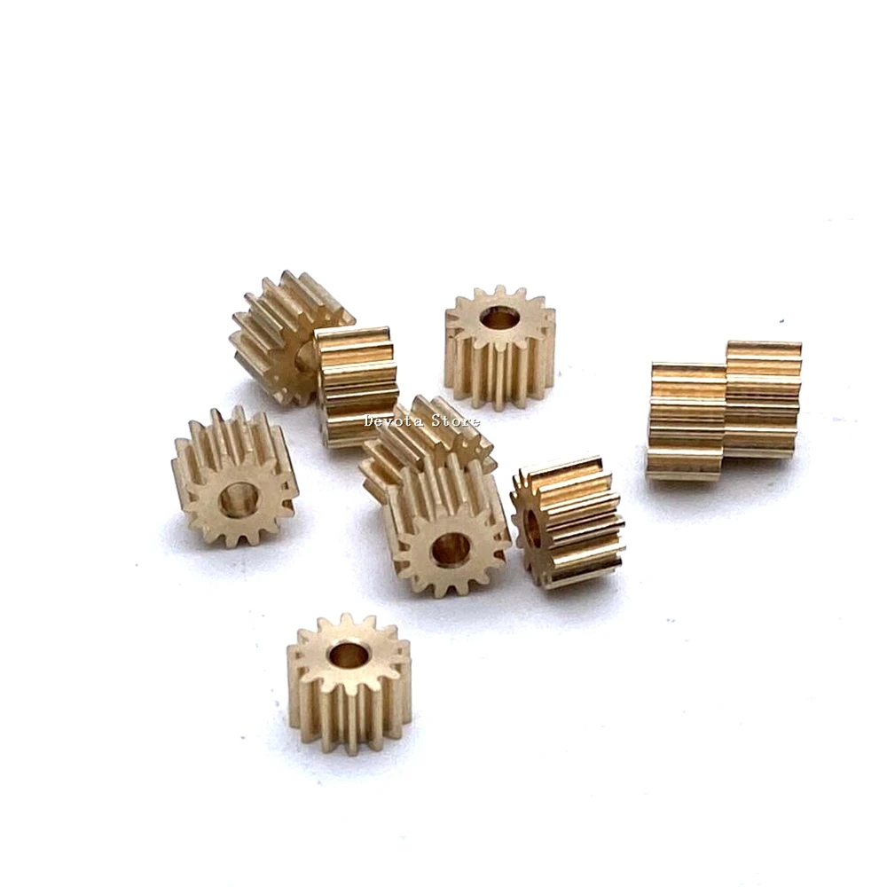 0.4M Copper Gear 6/7/8/9/10/11/12/13/14/15/16/17/18 Teeth Precision Machinery Gears Metal Model Gear DIY