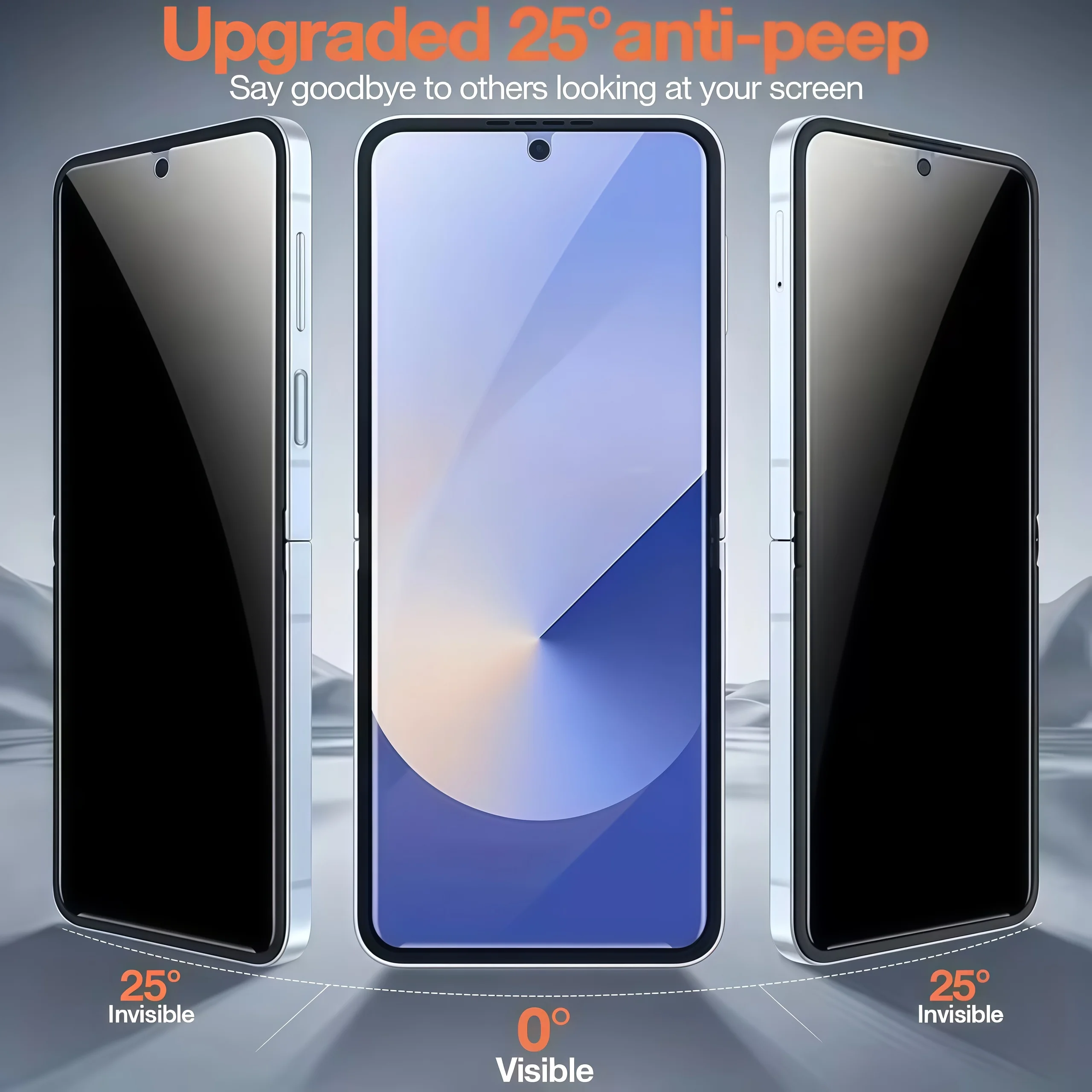 Privacy Screen Protector - Anti-Spy Flexible TPU Hydrogel Film for Foldable Phones (1/2/4 Pack Options) - Inner and Outer Coverage