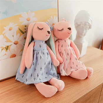 Plush Bunny Rabbit Doll – Cute Cartoon Stuffed Animal Toy & Throw Pillow for Babies (34/45/55cm) 1