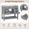 36'' Bathroom Vanity with Single Sink Combo, Modern Bathroom Sink Cabinet with 2 Soft Closing Doors Solid Wood Frame Vanities 4