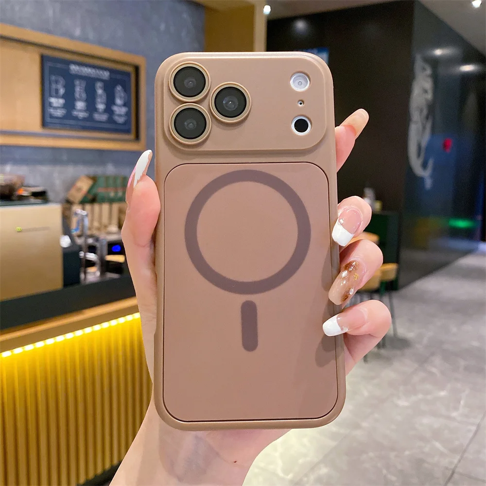 Sleek Magnetic Phone Case with Metal Lens Protection and MagSafe Compatibility