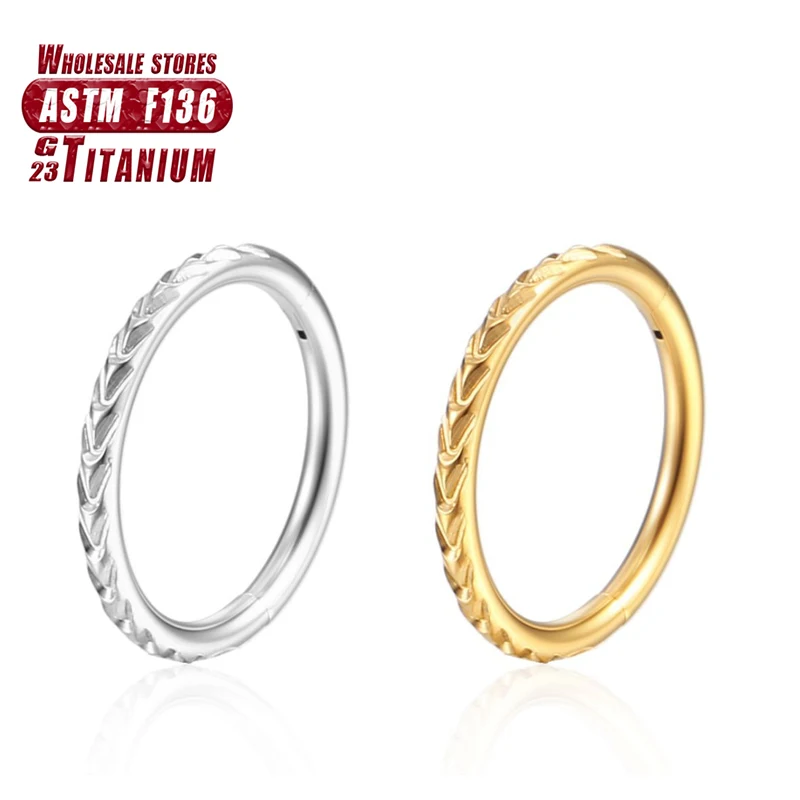 F136 Titan Helix Piercing Nasenring Daith Stud 16g Septum Clicker Tragus Knorpel Spirale Damen Creolen Körpers chmuck