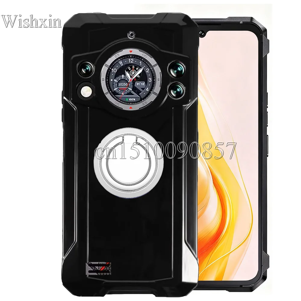 Ring Holder Shockproof Soft TPU Kickstand Phone Case Cover