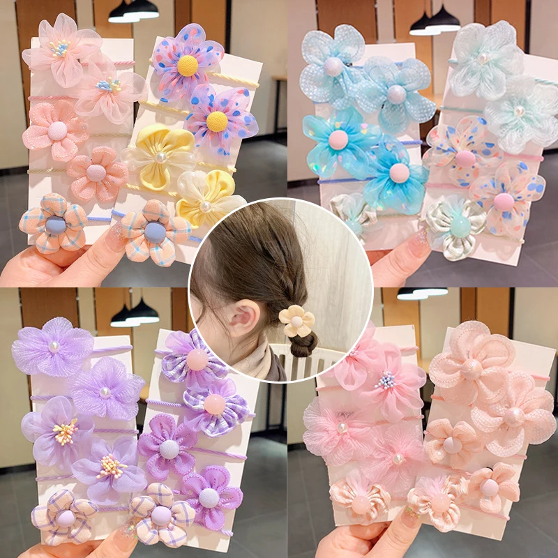 

10PCS Children Elastic Cute Rope Hair Rubber Bands Accessories DIY Kids Girl Headband Tie Ring Headwear Scrunchie Styling Tools