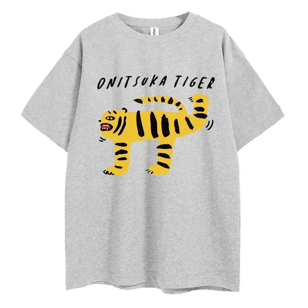 Unisex Onitsuka Tiger Cartoon Men's T-shirt Printed Women's