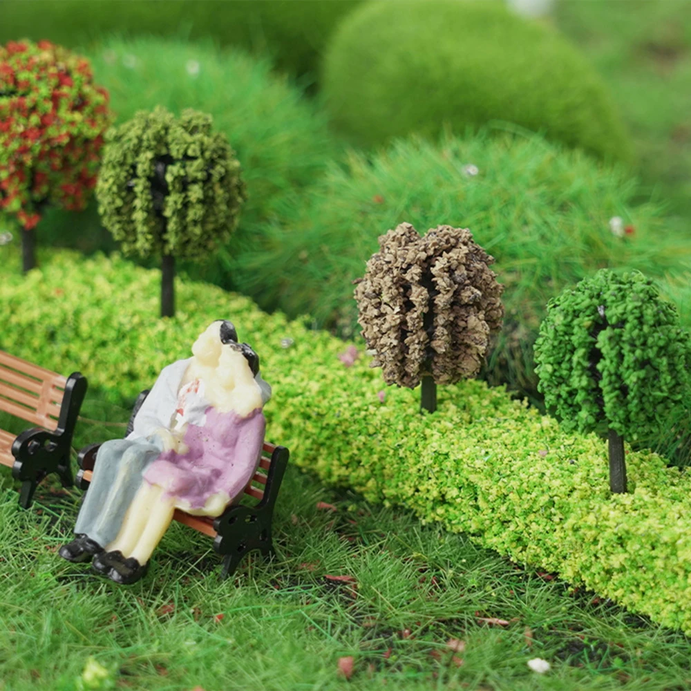 10/30Pcs Model Flower Trees HO Scale Model Tree Train Layout Garden Park Scenery Landscape For DIY Landscape Crafts