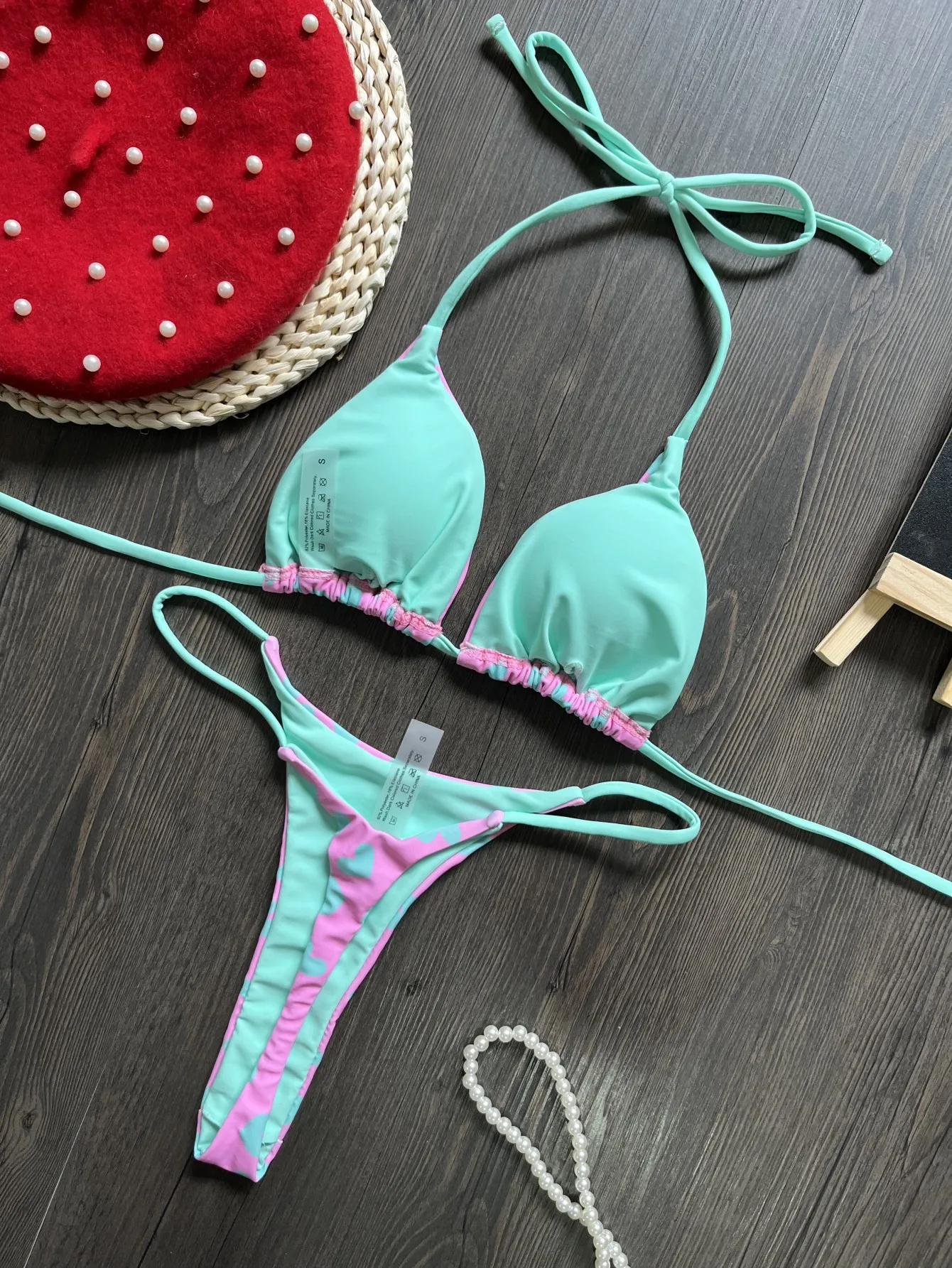 Sexy Micro Bikini Women Black Blue Metal Chain Strap Push Up Metallic Thong Swimsuit 2024 Bathing Suit Ring Linked Mini Swimwear