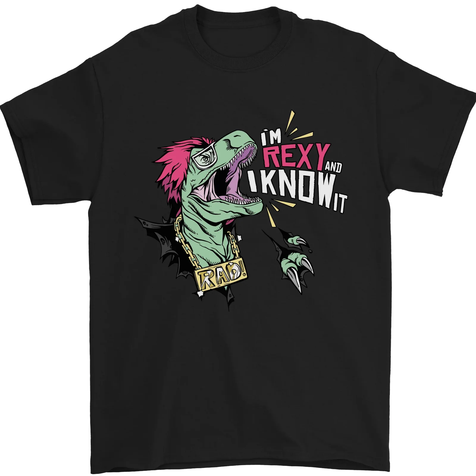 Dinosauri T-Rex In Rexy E Lo So T-Shirt Sexy 100% Cotone