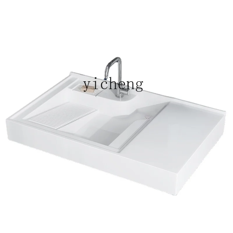 

Xl Washing Machine Quartz Stone Inter-Platform Basin Integrated Balcony Ark Combination Laundry Tub Machine Inter-Platform Basin