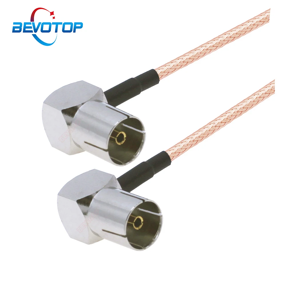 75 Ohm Tv Tv Via Cavo Femmina 90 ° A Tv Femmina Jack Ad Angolo Retto Rg179 Treccia Jumper Tv Antenna Satellitare Cavo Antenna Rf Cavo Coassiale