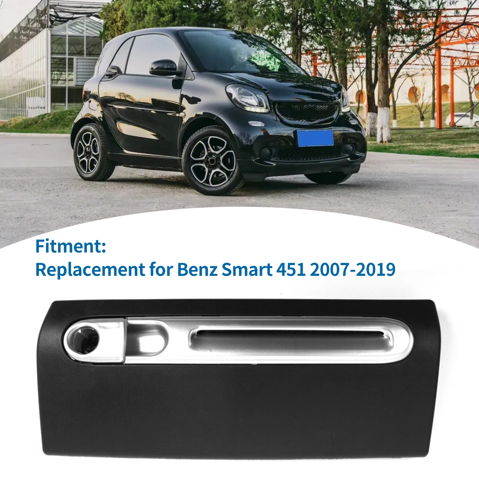 Glove Box Door Lid Car Dash Glove Box Door Cover Replacement A4516892853 A4516800491C63U For Benz Smart 451 2007 -