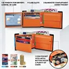 Wallets Mens Slim RFID Blocking Genuine Leather with Coin Pocket  2 Banknote Compartments 10 Credit Card Holders Wallet for Men 3