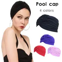 breathable swimming capElastic Nylon Turban Pool Bathing Hats For Outdoor Sports Yoga Elastic Polyeste Indian Turban Head scarf 1