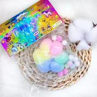 Kawaii Colorful Plush Cat Foot Fidget Toy Mochi Antistress Stress Relief Toy for Adult Children PU Slow Rebound Sensory Toys 1