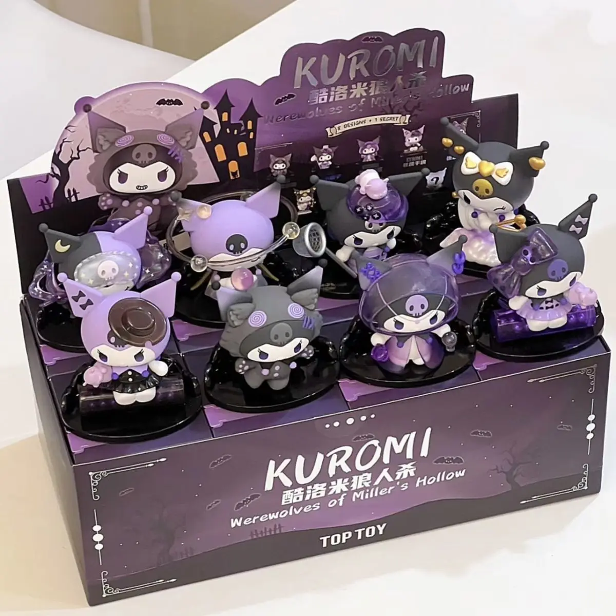 Cute Sanrio Kuromi Cartoon Model Kuromi Wolf Kill Series Blind Box Kawaii Collection Handmade Doll Toy Decorazione Desktop