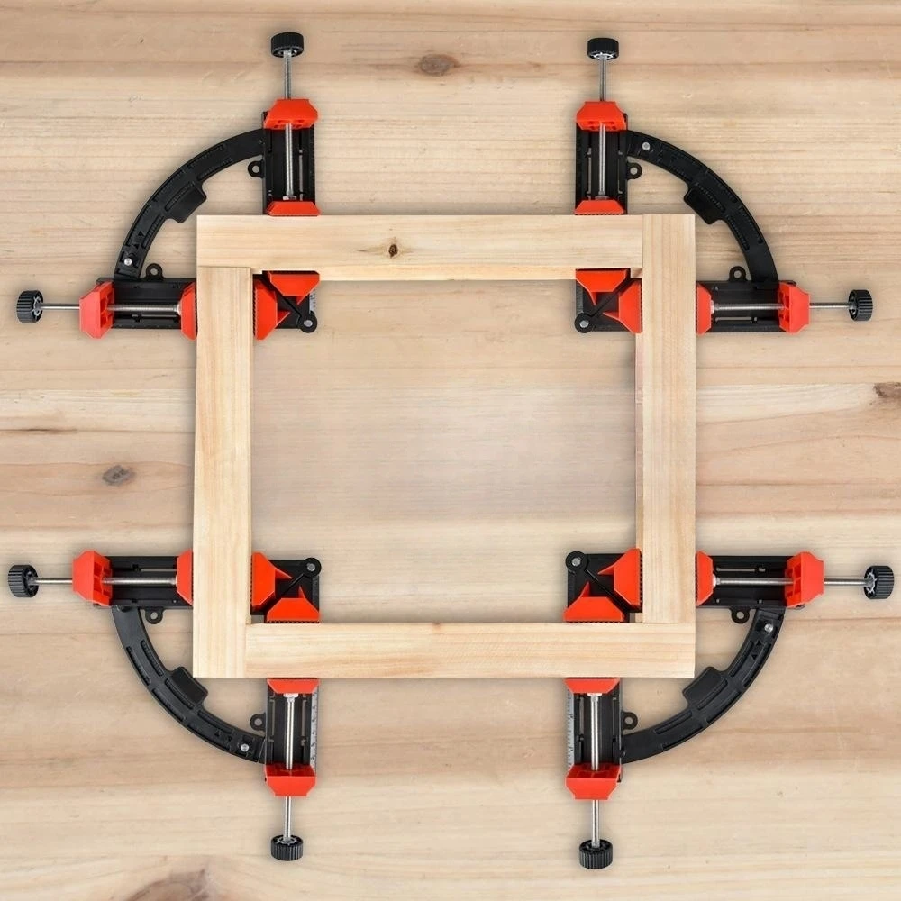 Pince à Sangle Pour Bois - 4 Mètres, Cliquet Réglable 35°-135°, Sangle Nylon, Serrage Polygonal, Outil Menuiserie Bricolage