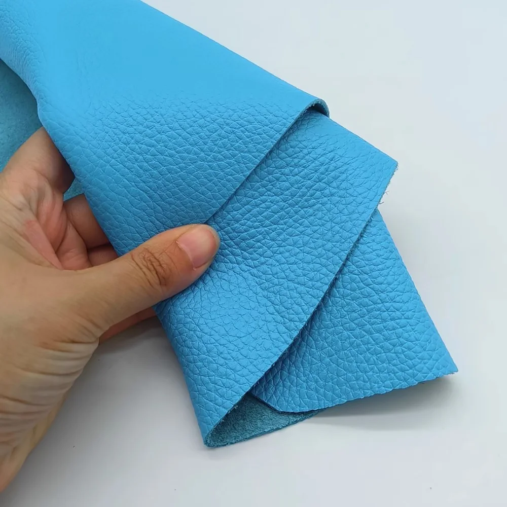 하늘색 탑 레이어 소가죽, 수제 DIY 물통 가방, 바구니 가방, 박스 가방 가죽 원단, 여행 가방 및 가방용 1.5mm
