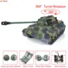 Toys 1/16 HENG LONG 7.0 Upgraded German King Tiger RTR RC Tank 3888A W/ 360° Turret TH17525-SMT4 1