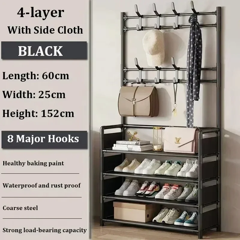 Shoe and Hat Rack Multi-Layer Household Floor Integrated Simple Multi-functional