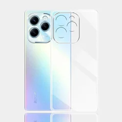 Clear Silicone Soft TPU Phone Case Bumper Cover for Infinix Hot40Pro (Clear)