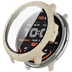 Enhanced Protector Case with Full Coverage Tempered Glass Screen and Bumper Shell - Amazfit Active 2 (PC Starlight)