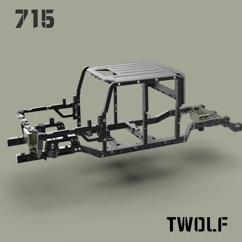 In Stock TWOLF KIT TW-715 1/10 RC Off-road Vehicles 2Speed Transmission Full Metal CNC Control Crawler Car Sound Toys Model 6