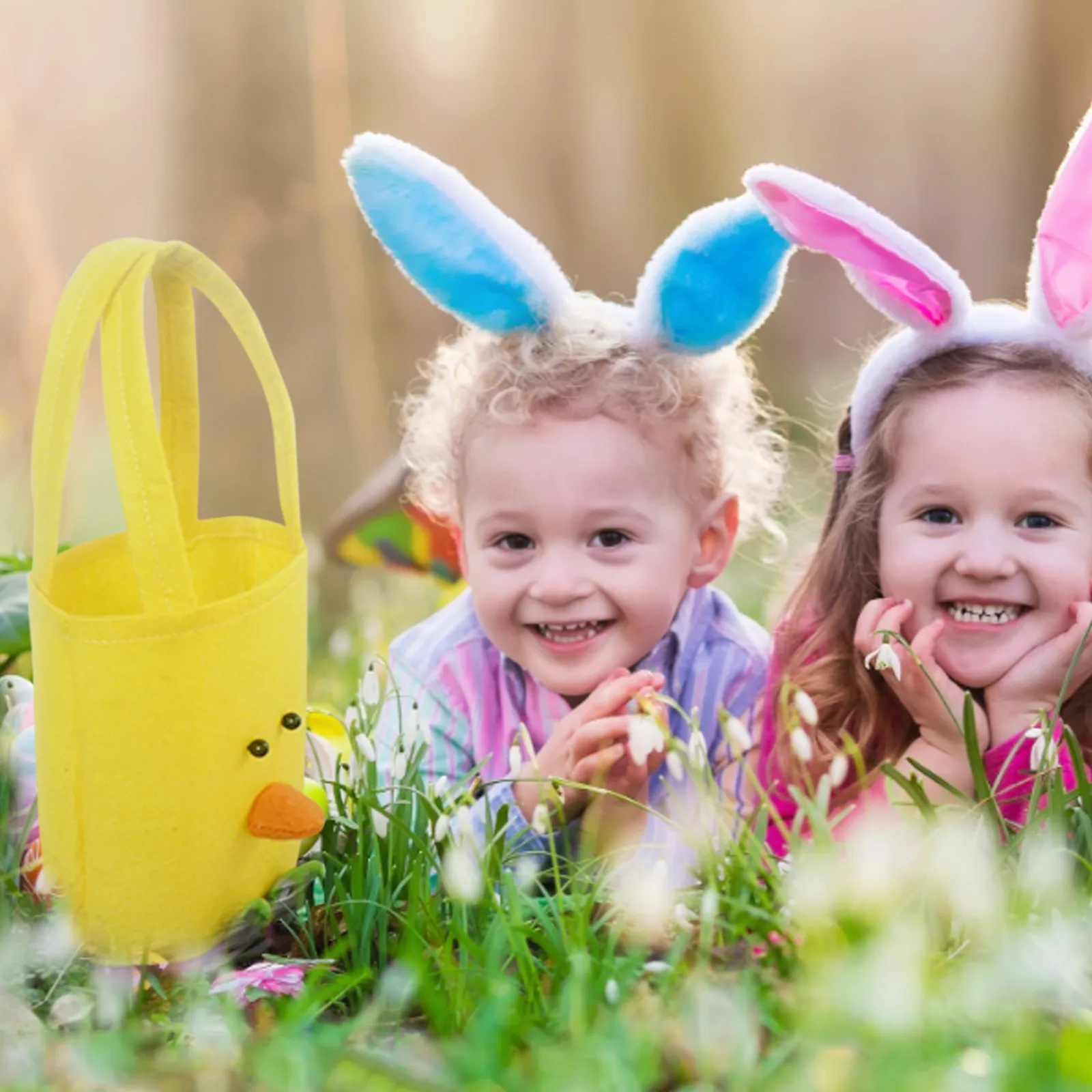 Supplies Rabbit Decor Non-Woven Kids Easter Egg Storage Bucket Bunny Basket Easter Party Wedding Holiday Banquet Anniversary