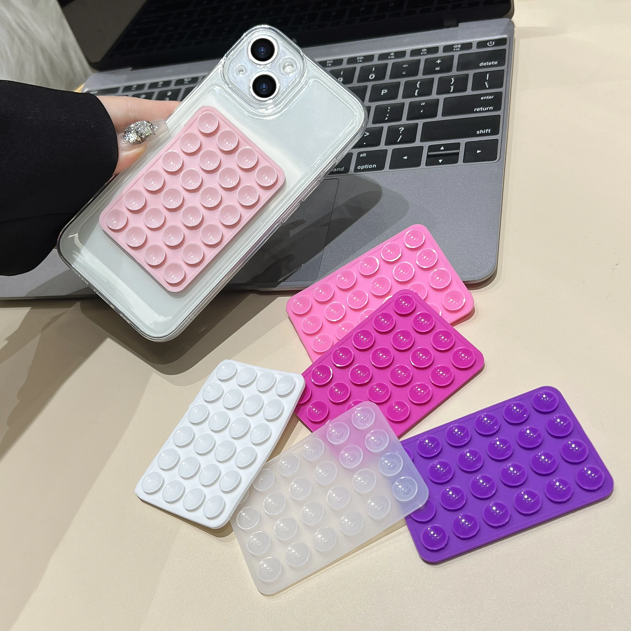 3D Suction Cup Airbag Soft Shockproof Phone Case