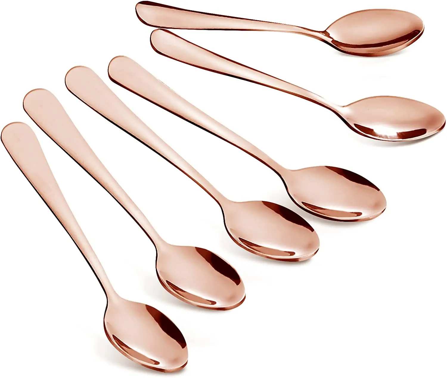TIONTURE Small Spoons Demitasse 에스프레소 스푼 미니 커피 스푼, 스테인레스 스틸 티스푼, 아이스크림