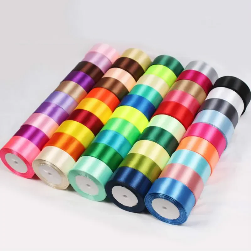 Satin Ribbons 22meter/Roll 6mm 10mm 15mm 20mm 25mm 40mm 50mm Crafts Bow Handmade DIY Gift Wrap Party Wedding Decorative