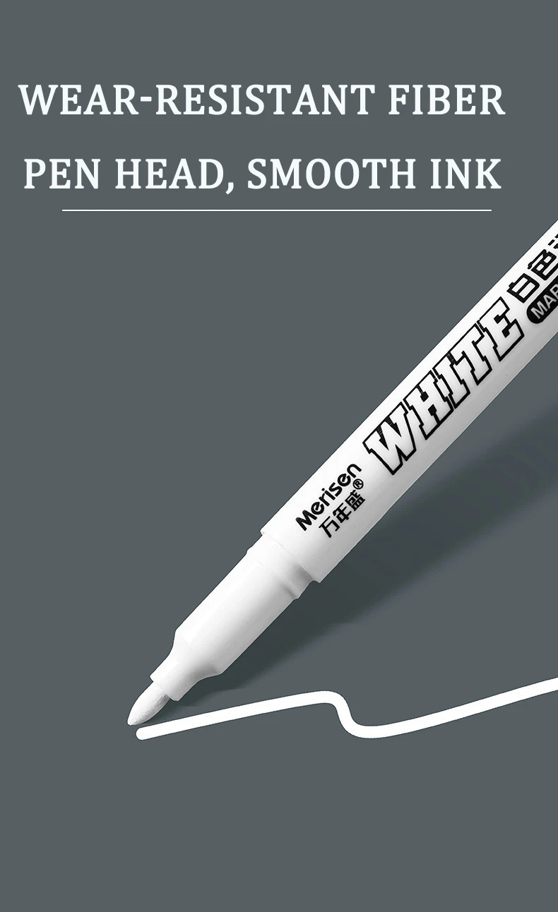 1,0mm 1/5Pcs Weiß Marker Stift Graffiti Gel Bleistift Wasserdichte Fettige Pen Permanent Reifen Malerei Graffiti Gel stift Notebook Zeichnung – Detail 6