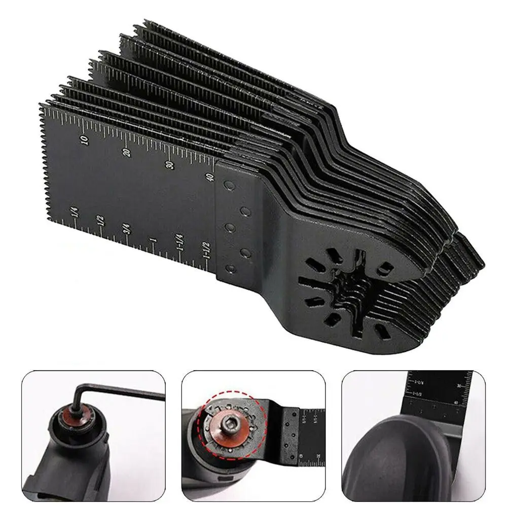 5Pcs Universal Saw Blade Oscillating Multi Tool Blades Straight Scale Multi Tool Cutting Wood Saw Blades For Dremel Milwaukee