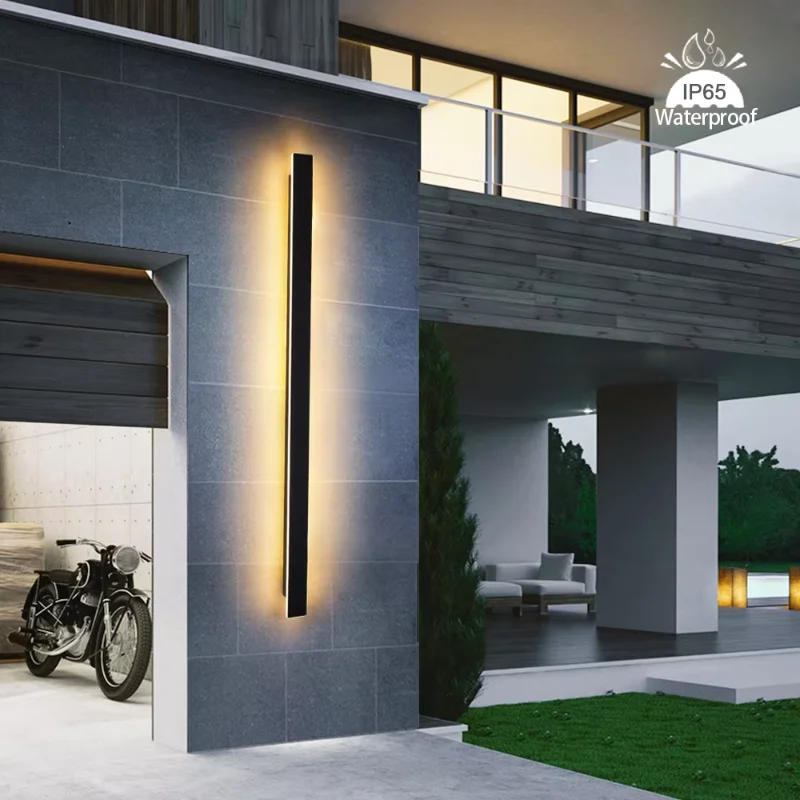 2/1 PCS 디밍 방수 LED 긴 벽걸이 램프 정원 장식 야외 조명 85-265V LED 벽 조명 외부 벽걸이 램프