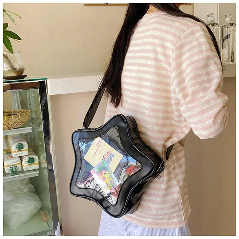 Süße Kawaii Ita Tasche Original Anime Fünfzackiger Stern Zweidimensionale Umhängetasche Street Fashion Ulzzang Umhängetasche für Mädchen
