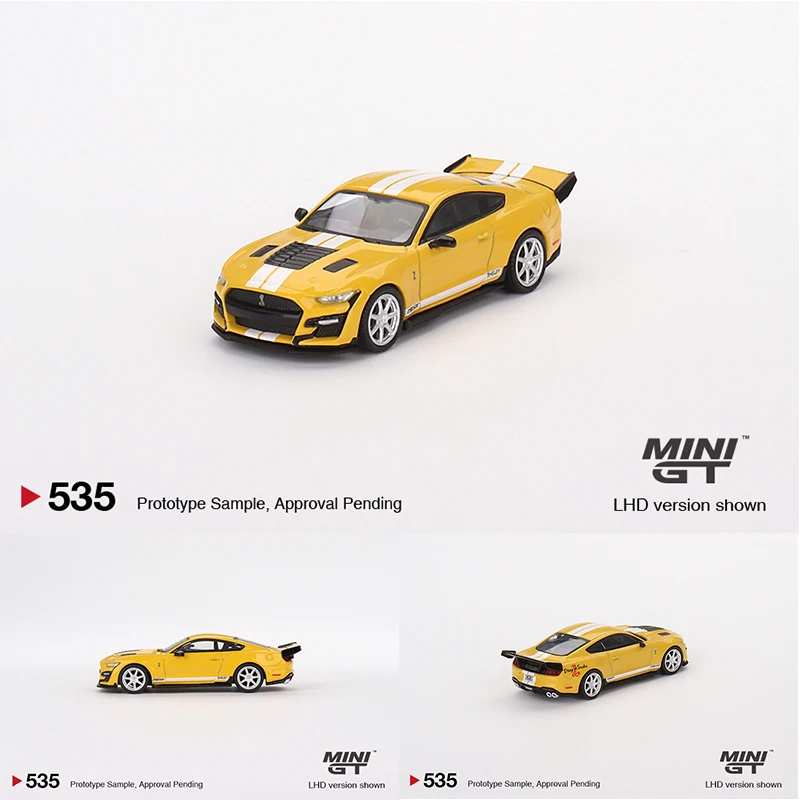 

Мини GT 1:64 Shelby GT500 Dragon Snake Concept желтая коллекция литых под давлением моделей автомобилей, миниатюрные машинки 535 в наличии